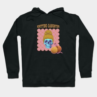 Knitting gangster retro circle skull Hoodie